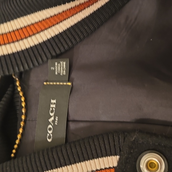 Coach wool/leather jacket Small - Picture 4 of 5